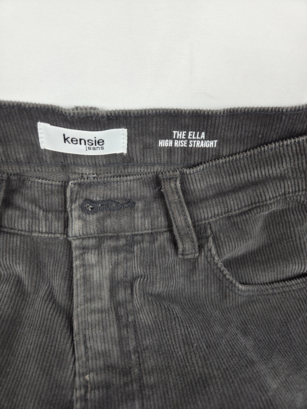 Kensie Womens Charcoal Corduroy Pants